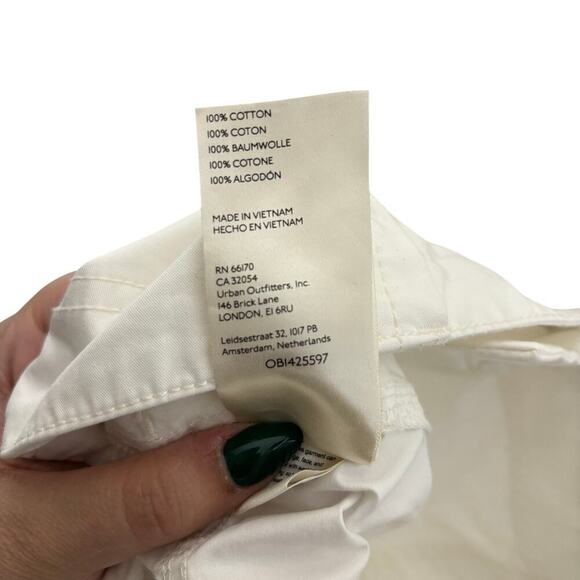 Free People The Thing Is Low Rise Utility Pants Optic White Size 8 - Picture 5 of 5